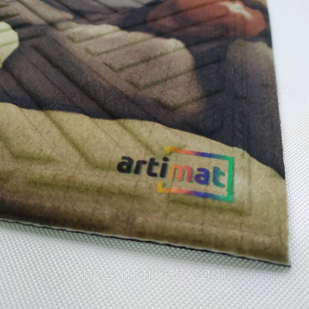 Коврик 60 х 40 см прорезиненный с ворсом в прихожую Камни Харьков - изображение 2