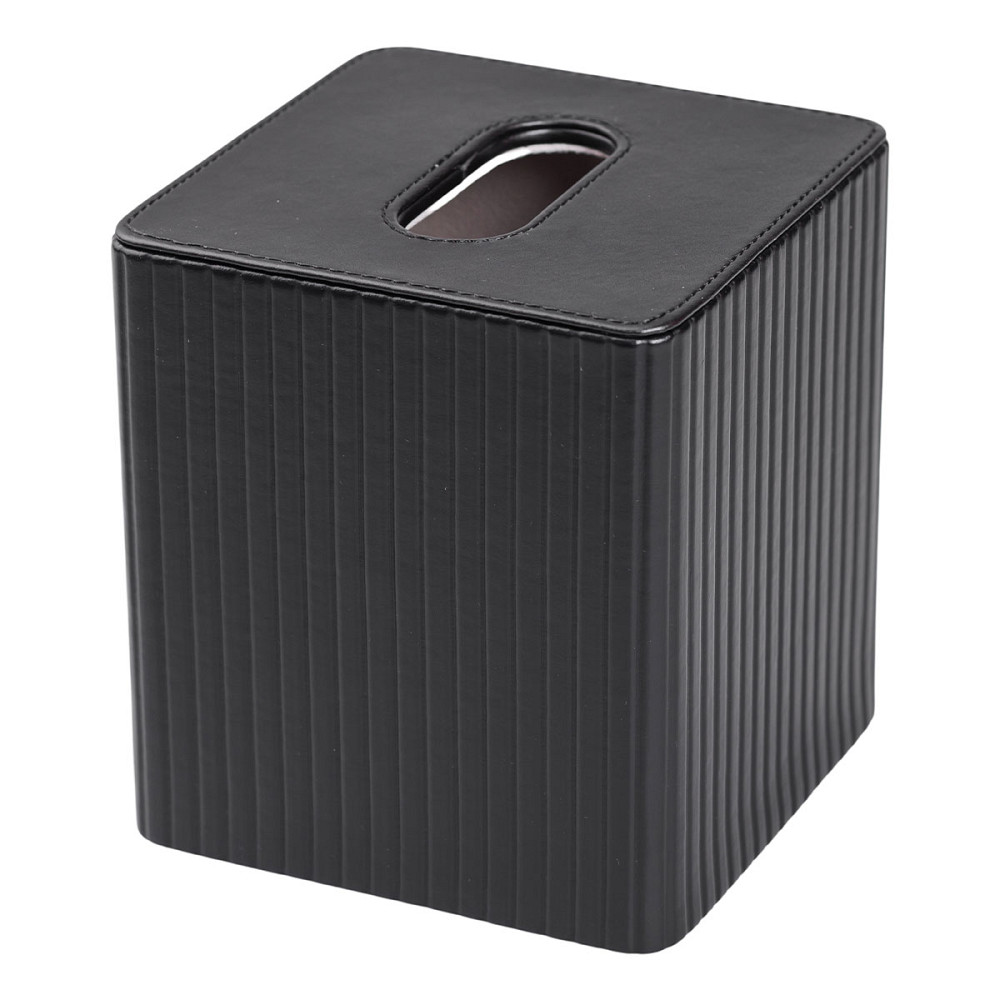 Yiwu Серветниця з екошкіри квадратна 13х13х14.5 см органайзер для серветок на стіл, Чорний HP-3 Коломия - фото 4