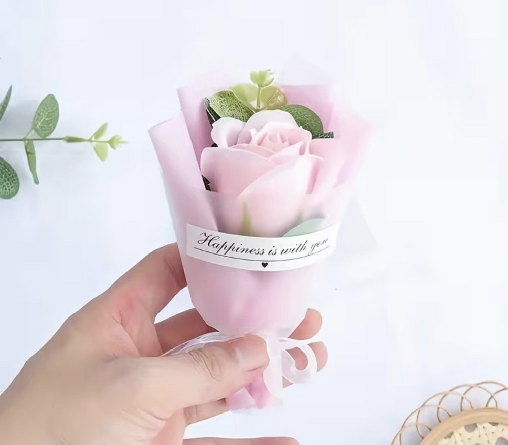 Мило-букет "Троянда" Рожевий Сміла - фото 1