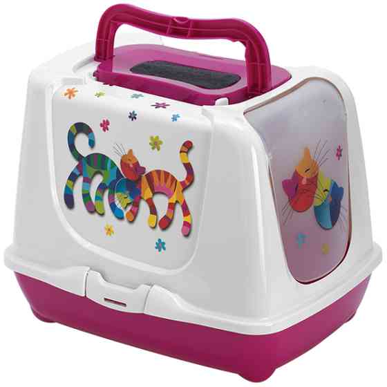 Moderna Trendy Cat Friends Forever МОДЕРНА ДРУЗІ НАЗАВЖДИ закритий туалет для котів, рожевий Київ