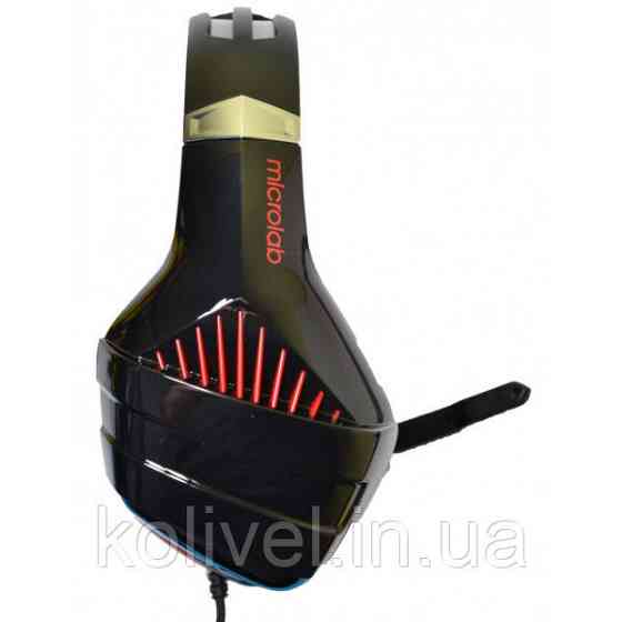 Навушники з мікрофоном Microlab G6 black+red (G6_b+r) Київ