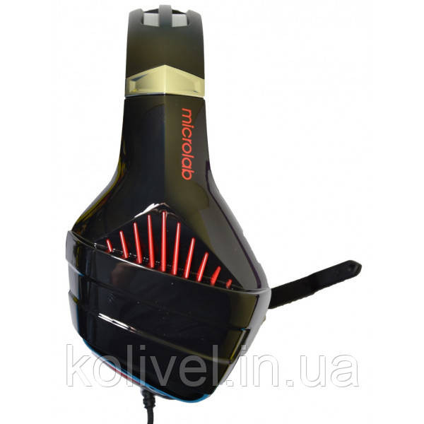 Навушники з мікрофоном Microlab G6 black+red (G6_b+r) Київ - фото 5