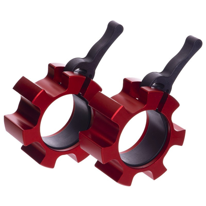 Замки для грифа з фіксатором Zelart-5109 2 шт 50 мм червоний Київ - фото 1