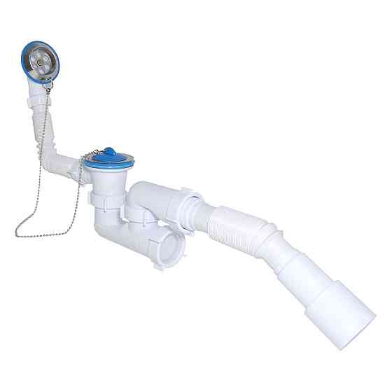 Сифон Waterstal А-80089 для ванни регульов.1 1/2″ 40/50 з пер., з гнучк. трубою (000013271) Київ