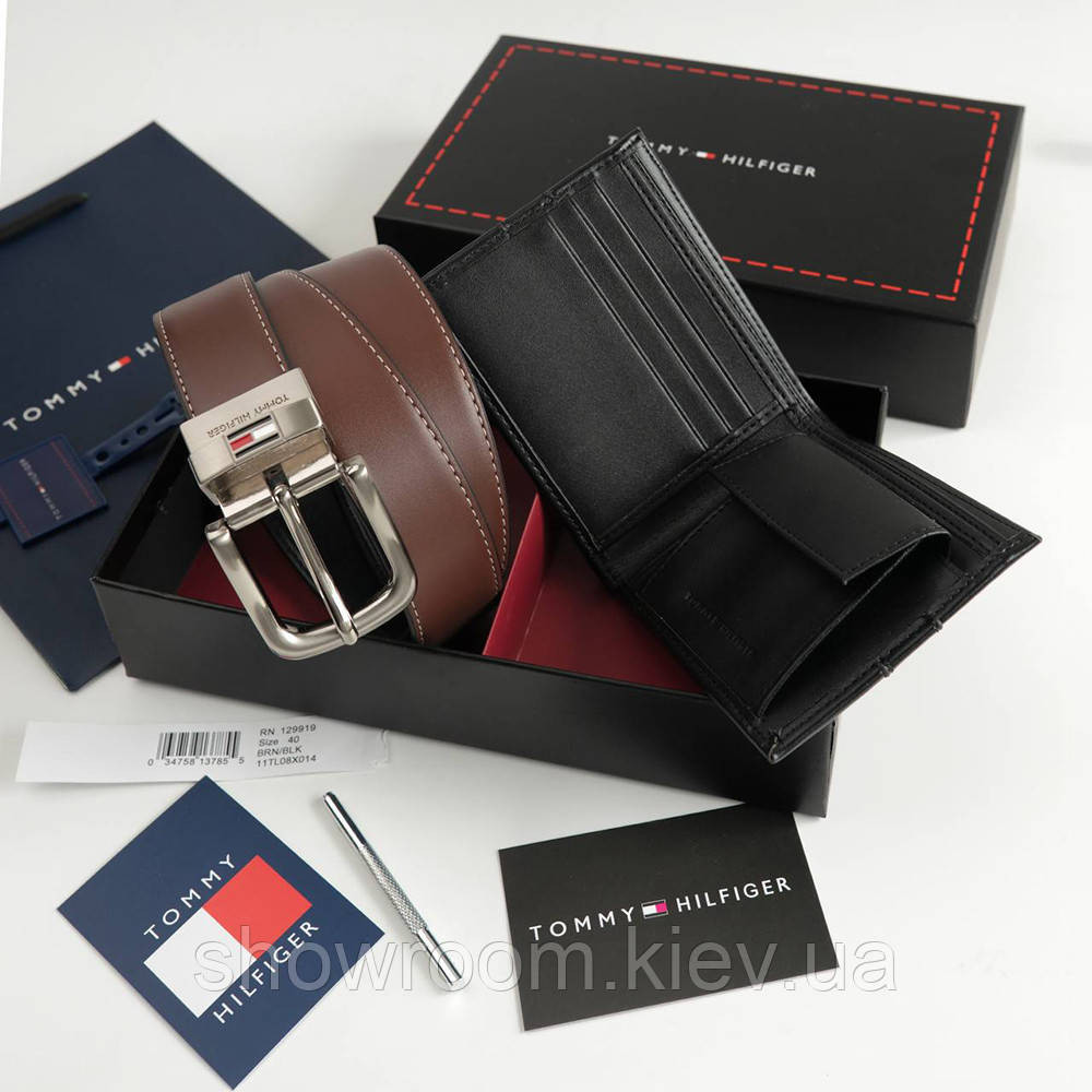 Чоловічий набір ремінь та гаманець Tommy Hilfiger (064) Київ - фото 8