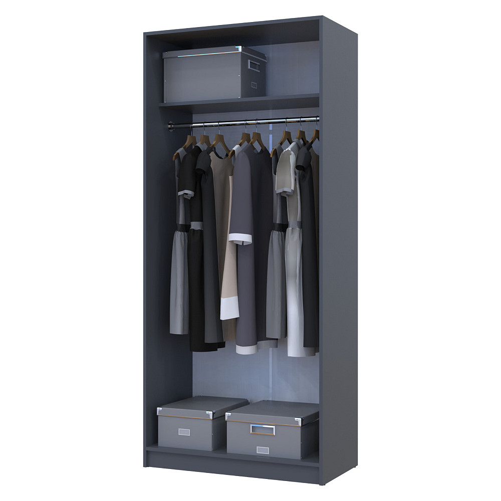 Шафа розпашна для одягу Doros Промо 90х48х204 см Графіт (DRS-011199) Львів - фото 5