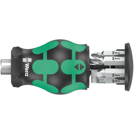 Викрутка Wera з магнітним тримачем 1/4'' магазин з бітами в ручці PH/PZ/SL 05008878001 Одеса