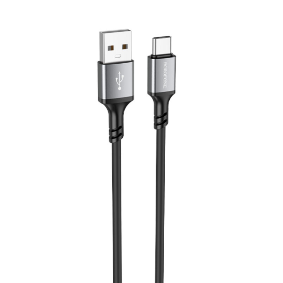 Кабель BOROFONE BX83 Type-C Famous silicone charging data cable Black Одеса