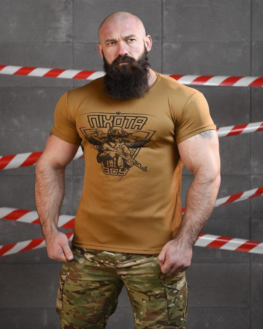 Тактична потовідвідна футболка SABUR ПИХОТА КАЙОТ ВТ6830 Одеса - фото 1