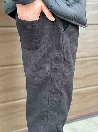 Чоловічі базові теплі штани з вельвету на флісі Графіт, 44 Одеса