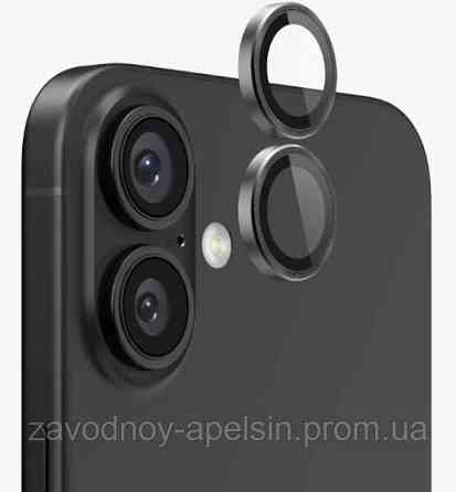 Защитное стекло на камеру iPhone 16 Plus (рамка металл) Одесса