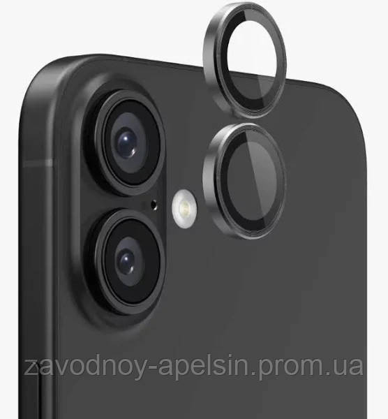 Защитное стекло на камеру iPhone 16 Plus (рамка металл) Одесса - изображение 1