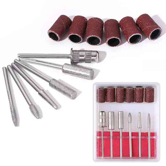 Фрейзер для маникюра в наборе 6 насадок розовый Киев