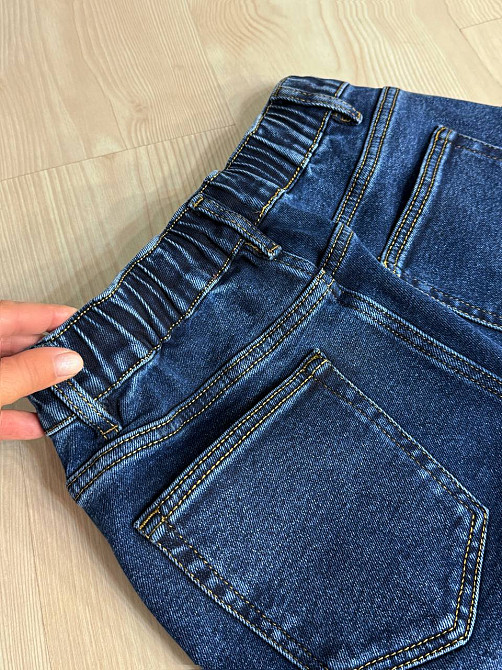 Джинси жіночі Vanver 8331 утеплені на флісі палаццо прямі з резинкою на талії сині, синій, 29, 29, 78 см, 104 см Київ - фото 4