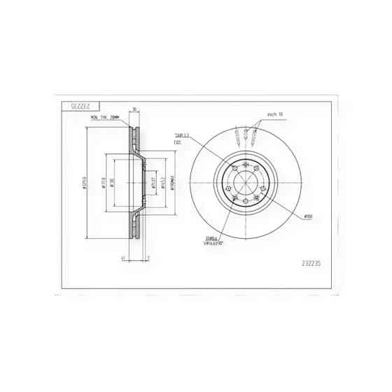 Диск Citroen C5, Peugeot 407 (2004-) передний (d330x30mm) тормозной Мукачево