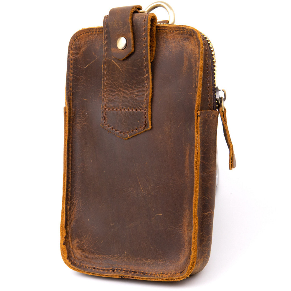 Сумка мужская на пояс Коричневая (Vintage) Киев - изображение 6