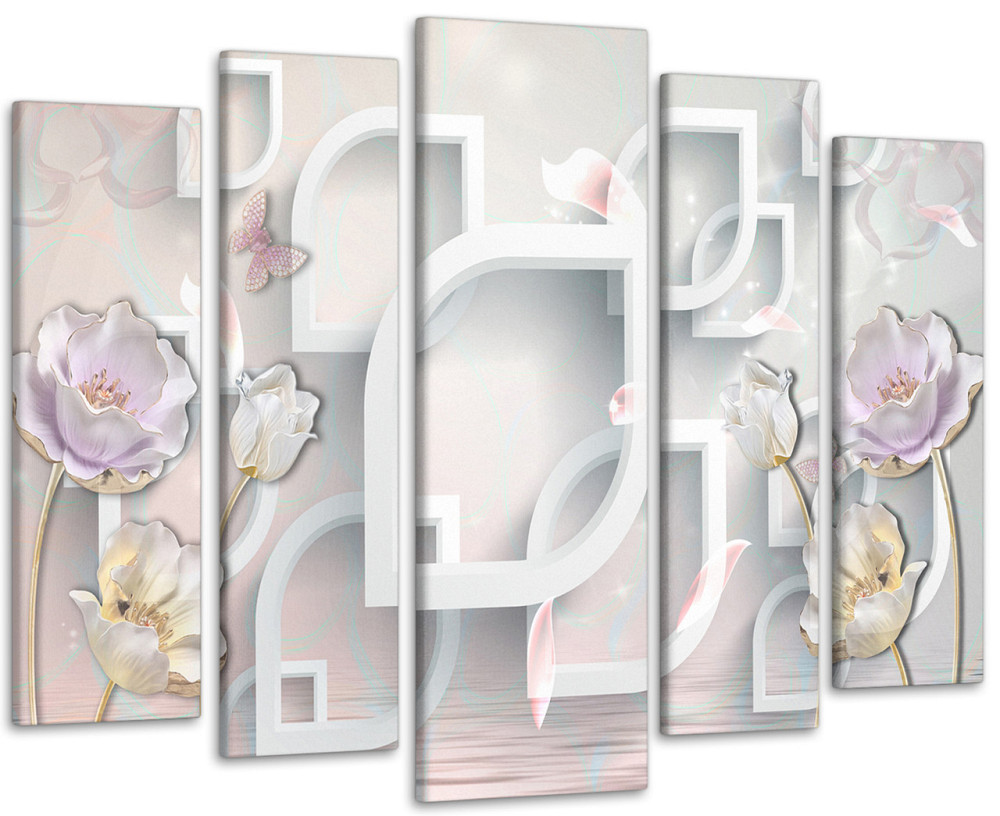 Модульна картина Квіти Абстракція Art-18_5 Київ - фото 1