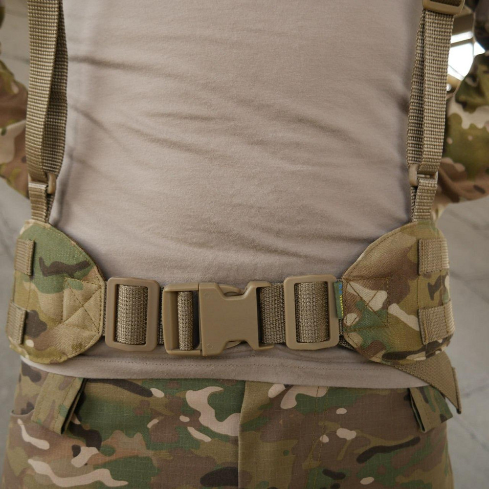 Тактичний розвантажувальний пояс рпс Kiborg R-2 рпс мультикам із стрічками пояс розгрузка з лямками матеріал Cordura     WAR Львів - фото 6