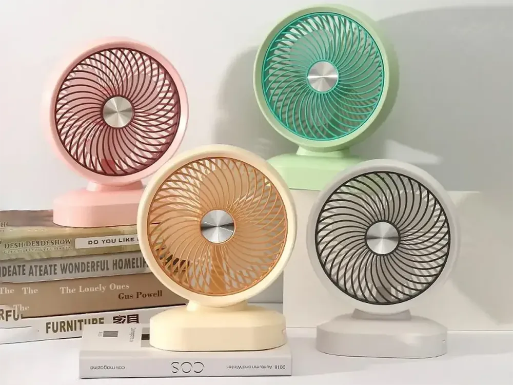 Настільний Портативний вентилятор 1200мАч ZB120A від USB, з трьома лопатями, 3 швидкості Одеса - фото 3
