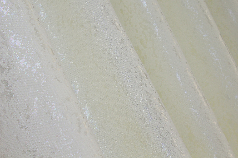 Комплект штор на люверсах VR-Textil Лен мрамор Pavliani № 1172ш 150х250 см 2 шт Кремовый (37-0043) Киев - изображение 6