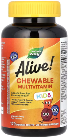 Мультивитамины для детей Natures Way Kids Chewable Multivitamin 120  жев таб апельсин и ягода Киев