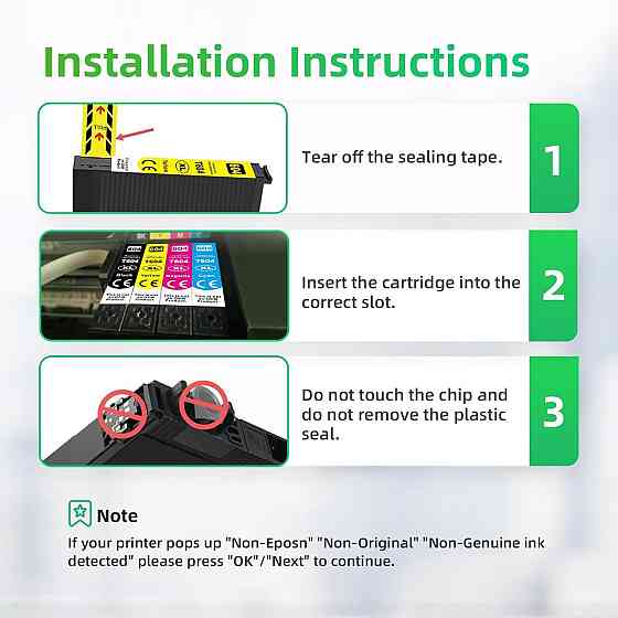 Картриджи совместимые T604XL (604XL) черный/голубой/пурпурный/желтый комплект 4 шт для Epson Киев