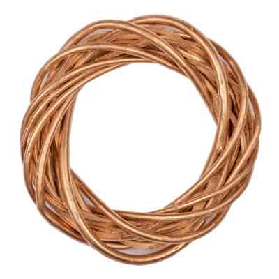 Різдвяний вінок YES! Fun ротанговий золотий, 15 см (974263) Вінниця