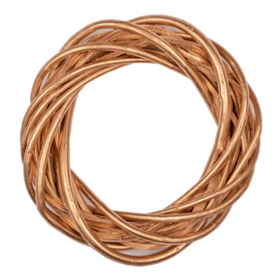 Рождественский венок YES! Fun ротанговый золотой, 15 см (974263) Винница - изображение 1