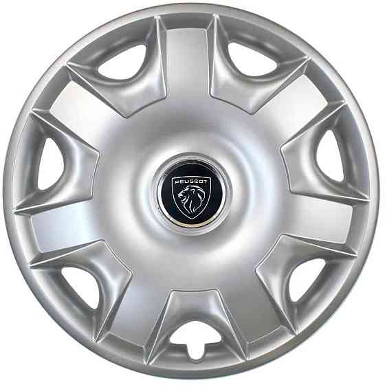 Автомобильные модельные колпаки R15 Peugeot NEW 301 4шт, SJS, серебристые Винница