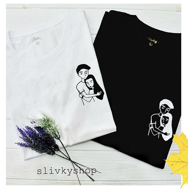 Парні футболки для хлопця та дівчини — 100% бавовна Чернівці - фото 1