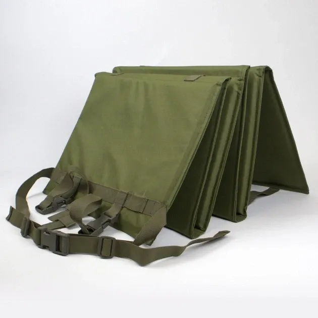 Сидушка каримат коврик тактический с креплением на пояс  раскладной 6 секций Олива Одесса - изображение 1