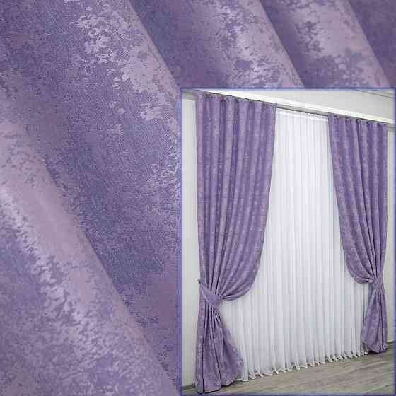 Комплект готових штор VR-Textil Жакард Sultan XO № 1285ш Лавандовий 150х270 см 2 шт (33-0132) Київ