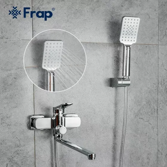 Смеситель для ванны с душевым гарнитуром Frap F2261 хром Киев
