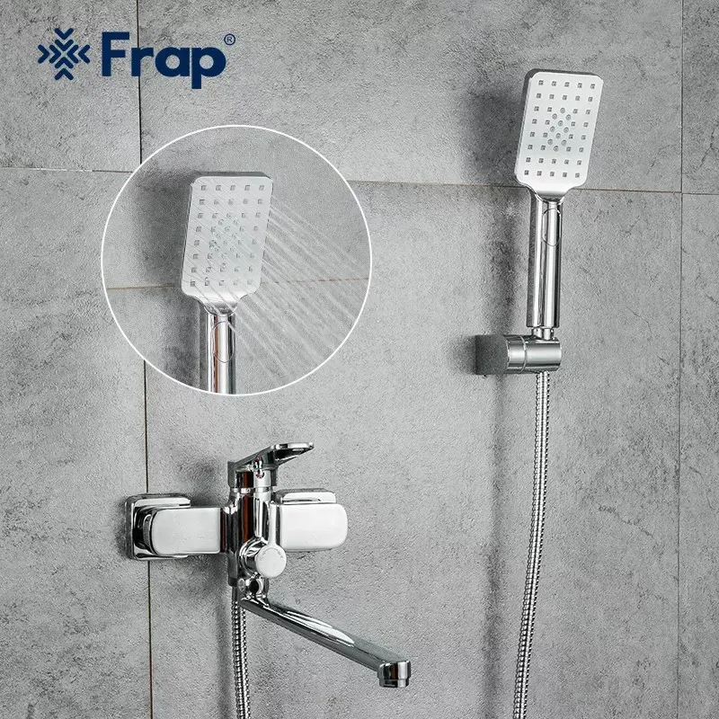 Смеситель для ванны с душевым гарнитуром Frap F2261 хром Киев - изображение 3