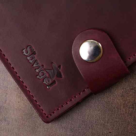 Женское винтажное портмоне Shvigel 16457 Бордовый Киев