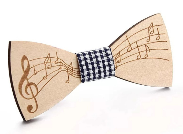 Бабочка галстук из дерева Музыкант Киев - изображение 1