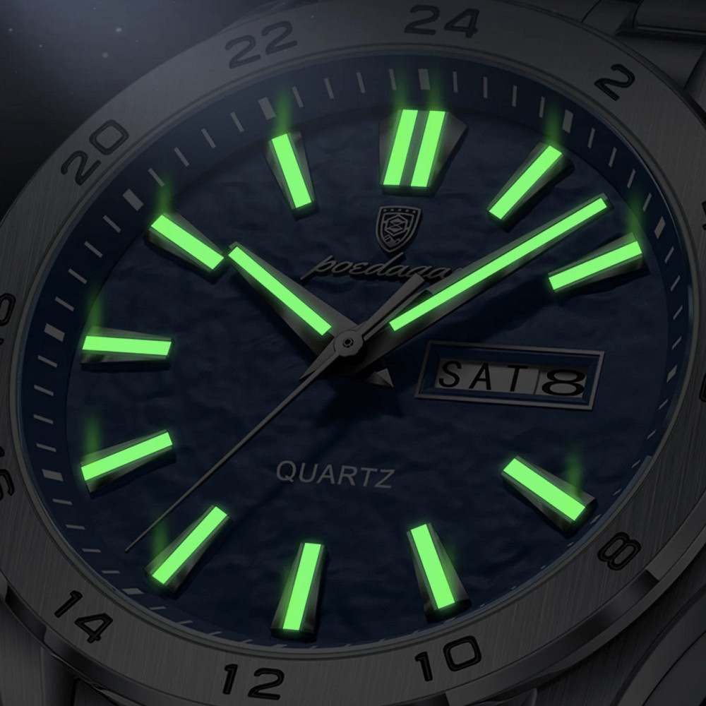 Часы мужские наручные кварцевые Poedagar Cruize Серебристый Киев - изображение 19