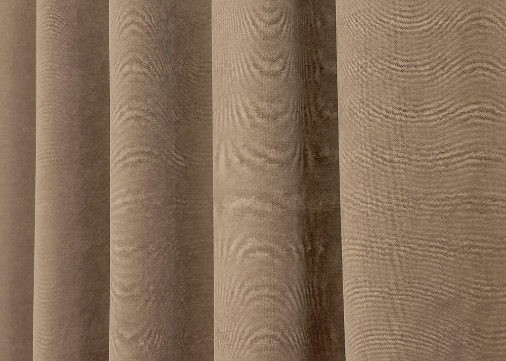 Комплект готовых штор VR-Textil Микровелюр Petek YL № 1701ш Капучино 100х295 см 2 шт (31-752) Киев - изображение 7