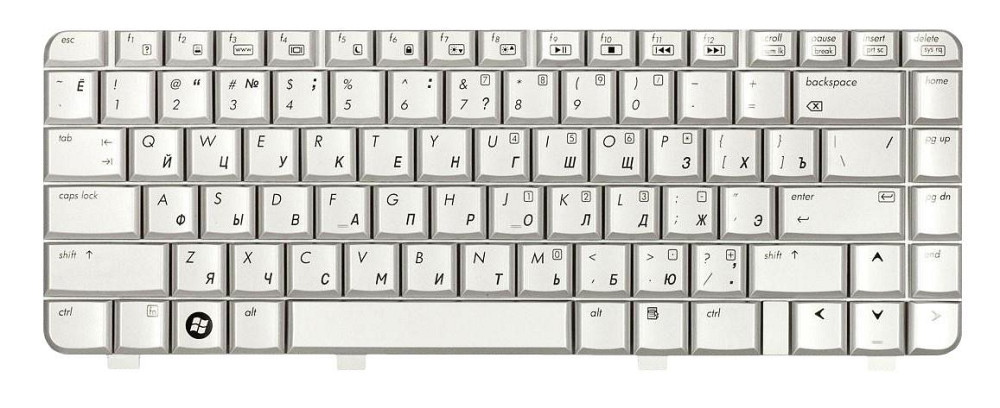 Клавиатура для ноутбука HP Pavilion (DV2000) Silver, RU/EN Вінниця - фото 2