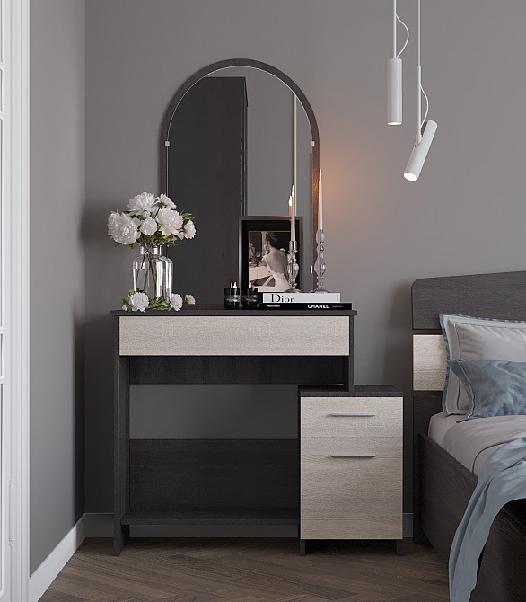 Трюмо-1 комплект для спальні Еверест венге+дуб молочний (DTM-2459) Львів - фото 2