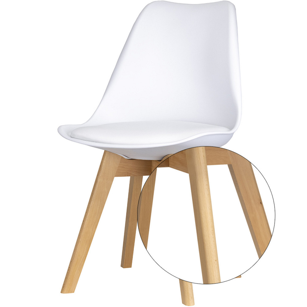 Комплект стільців на кухню Doros Бін (2 шт.) 49х43х84 см Білий (DRS-011397) Львів - фото 7