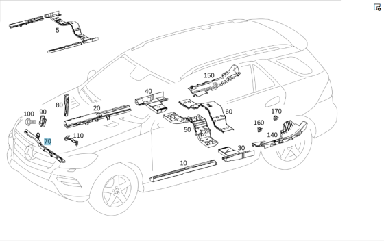 Mercedes-Benz  A1665460280 Кабельний канал рульової рейки ML/GLE W166 GL/GLS X166 GLE Coupe C292 Одеса