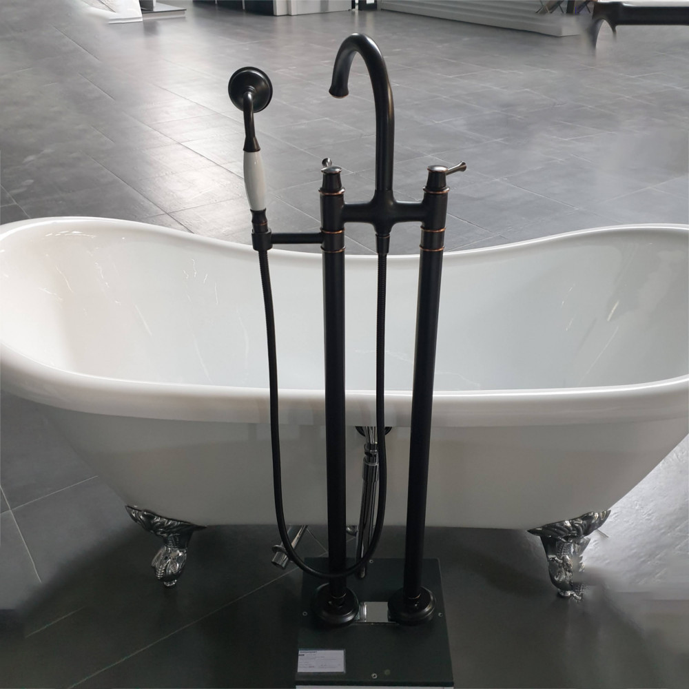 Смеситель для ванны напольный Imprese Podzima Zrala ZMK02170806 черный / бронза Киев - изображение 8