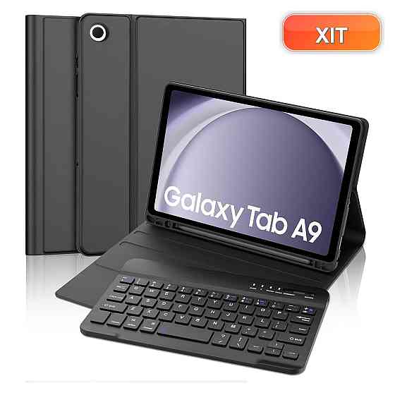 Чохол з клавіатурою FOGARI QWERTY кейс Bluetooth 5.3 знімна клавіатура для Samsung Galaxy Tab A9 8.7 2023 чорний PU з S Pen Київ