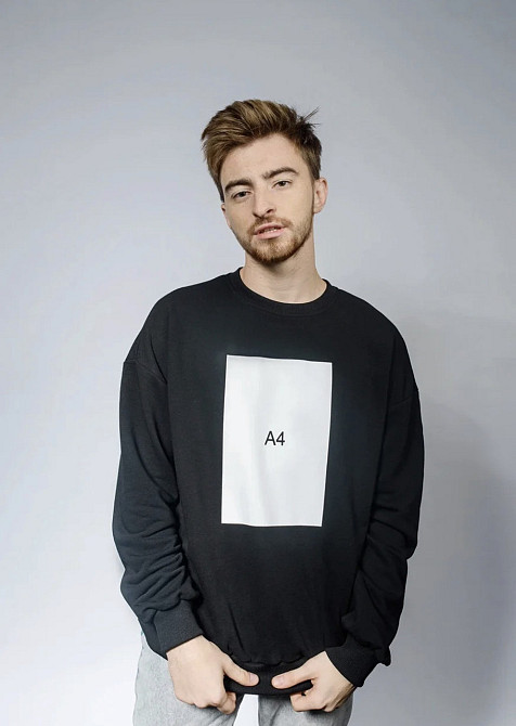 Мужская\ Женская толстовка- свитшот черного цвета. Свитшот 