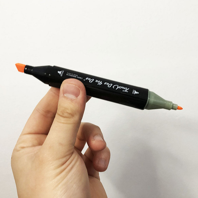 Маркери в чорній сумці Touch 48 шт, Кольорові маркери для малювання на папері, Набір художній набір GS-63 Львів - фото 6