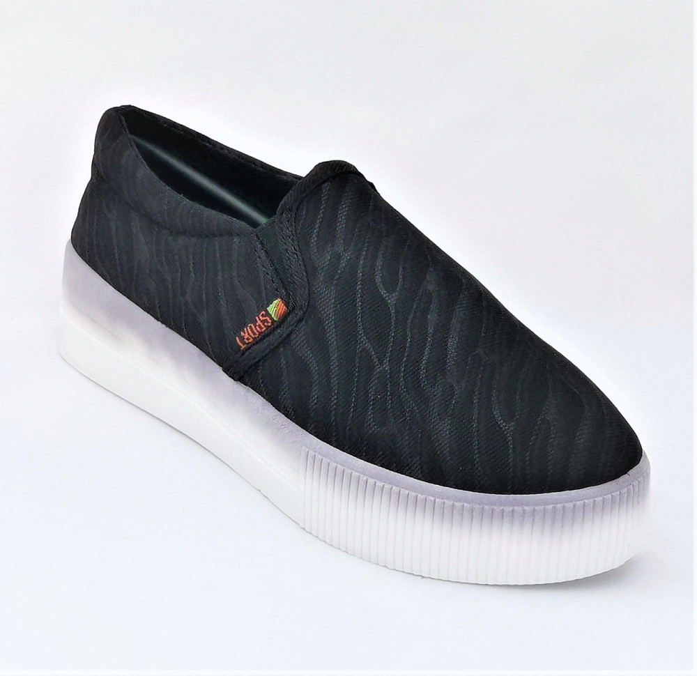 .Женские Черные Слипоны Мокасины на Высокой Толстой Подошве (размеры: 36,37,38,39) Днепр - изображение 8