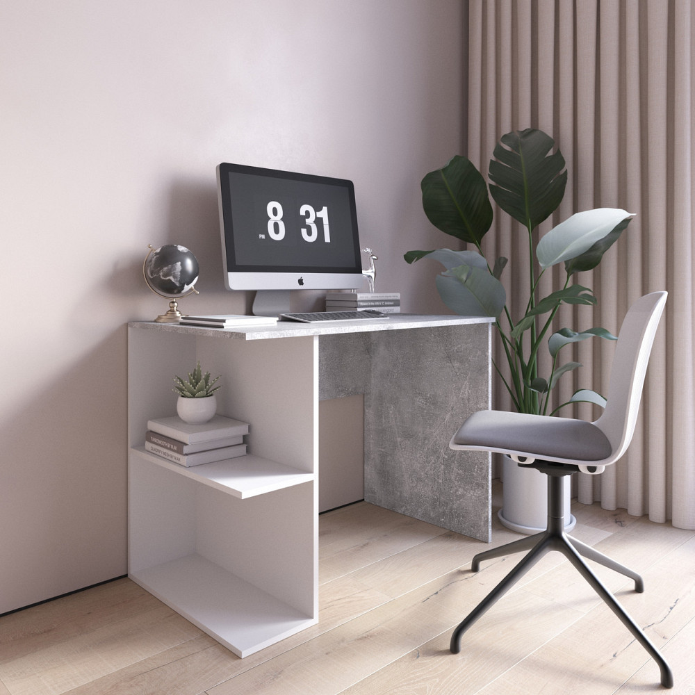 Комп’ютерний стіл VAYS D-7, письмовий, з полицями ліворуч, ЛДСП, 100×60×76 см - для дому, офісу, навчання Львів - фото 8