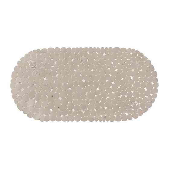 Коврик Bathlux противоскользящий на присосках для ванны и душа ПВХ, овальный 69х35 см Серый Каменец-Подольский