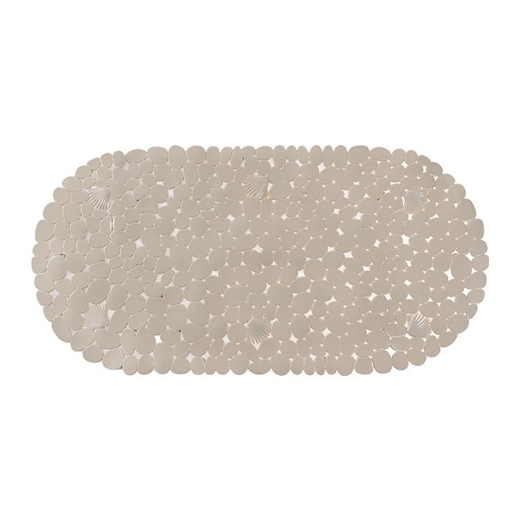 Коврик Bathlux противоскользящий на присосках для ванны и душа ПВХ, овальный 69х35 см Серый Каменец-Подольский - изображение 1